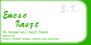 emese kaszt business card